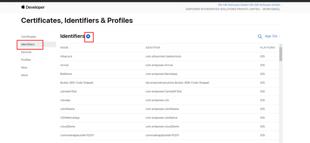 ON AIR Appbuilder - Apple Certificates - Step 4