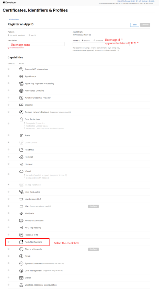 ON AIR Appbuilder - Apple Certificates - Step 6